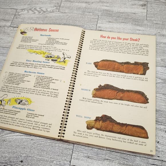 Big Boy Barbecue Book Vtg 1960 Shows How Easy To Cook on a Spit & Grill Cookbook - Picture 11 of 16